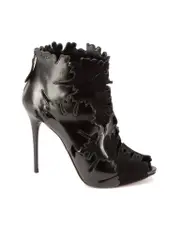 Black Abstract Cut Out Heels