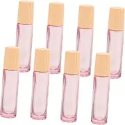 Mikinona 8pcs Essential Oil Roller Bottles Roll Bottles with Grain Caps for Perfume Massage Oil Convenient Travel Liquid Storage