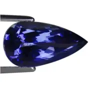 2.85 Ct A+ Natural D Block Tanzanite Medium Light Blue Violet Color Pear Cut