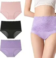 Evella Leak Proof Panties,Comfortable Leak Proof Underwear for Women Incontinence (3pcs-b, L)
