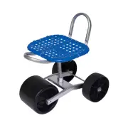 Rolling Stool with Back Chair Cart for Painting Outdoor Weeding