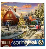 Springbok's 1000 Piece Jigsaw Puzzle Red Barn Farms New 24 x 30