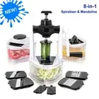 8 in 1 Pro Spiralizer & Mandoline Slicer, Julienne Cutter, Juicer, Grater, New