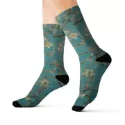 Sublimation Socks, Van Gogh, Almond Blossom, Floral Socks
