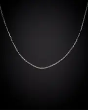 14K Italian Gold 1mm Paperclip Chain Necklace