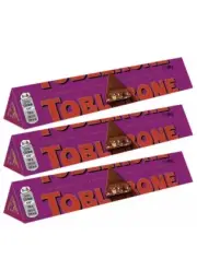 3 Pack TOBLERONE FRUIT & NUT Swiss Chocolate Bars - European Sweets, 100g, 3.5oz