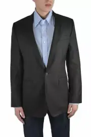 Dolce & Gabbana Men's Gray Wool Silk One Button Blazer Size US 38 IT 48