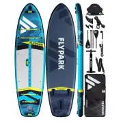 [EU Direct] WaveRite Flypark 325*89*15 Inflatable Stand Up Paddle Board Surfboard Complete Paddleboard Accessories Adjus