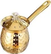 BCOATH Stainless Steel Coffee Pot Induction Base 600ml Milk Jug for Turkish Coffee Multipurpose Drink Pot