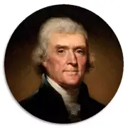 Thomas Jefferson - Circle Sticker Decal 3 Inch - USA US American President