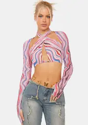 [AFRM] Multi Wave Cordelia Wrap Top