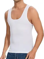 [ONEW] Shapewear Men's Compression Shirt Figure Shaping Vest Sleeveless Tank Top Tummy Control Body Shaper
