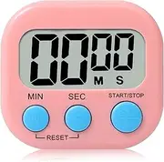 1 Pcs Kitchen Timer, Digital Classroom Timer, Stopwatch, Suitable for Kitchen, Study, Work, Exercise Training, Outdoor Activities (Pink)