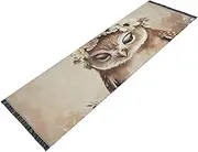 YXYZRMY Washable Runner Rug Owl Sleep Garland 2’ x 6’ Non Slip Runner Rug for Hallways Entryway Bedroom Floor Carpet Runner- Soft Thin Mat with Rubber Backing for Family Pet