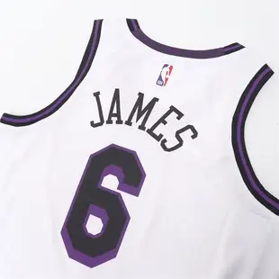 Nike 球衣 LeBron James Edition Jersey 男款 白 紫 復刻 無袖上衣 洛杉磯 DO9597-101