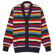 [Jamiesons of Shetland] Jamieson's of Shetland Stripe V-Neck Cardigan