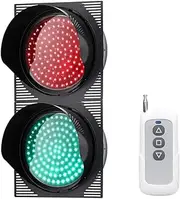 LED 2-Lights Block Signal Red/Green Stop and Go Light,Industrial Traffic Light, PC Housing,200mm(8inch), Waterproof IP65,Suitable for toll Booths, car Washes, Shopping malls