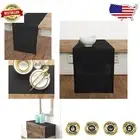 Handcrafted Solid Black Linen Table Runner - 14 x 120 Inches for Special Events