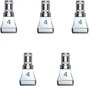 5PC Diamond Painting Art Pen Metal Tip, Placer Head 4 Beads Tip Plate Metal Stainless Steel Placer for Diamond Painting Kit Tool Accessories-Silver
