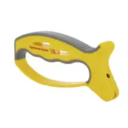 Smith’s JIFFY V-Sharp Knife & Scissors Sharpener, Carbide Blades, Yellow/Grey