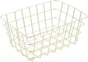 Box Sweden Medium 30x21cm Wire Storage Basket Kitchen/Bathroom Organiser Gold