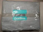 Brand New! Crate & Barrel Kids Twin Duvet Cover Blue White Pinstripe 68"x86"