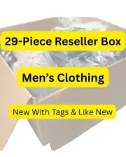 29 Pc Men’s Clothing Reseller Mystery Box NWT NWOT Mixed Sizes, All Seasons A8