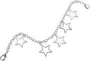 [Ipetboom] Titanium Steel Star Pendant Shoe Chain Versatile Accessory for Boots Pants and Goth Punk Style Hollow Design Eye Catching Fashion Statement
