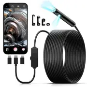 Endoscope Camera with Light, 1920P HD Borescope with 8 Adjustable LED Lights,...
