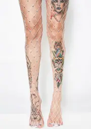 Star Foxx Embellished Fishnets