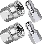 Pressure Washer Fittings, 2 Set Quick Connect Kit, Sturdy Stainless Steel Male and Female Quick Connect Fittings, Pressure Washer Adapter Set
