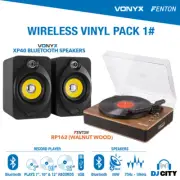 Wireless Vinyl Pack 1 - Fenton RP162 + Vonyx XP40 BT Speakers