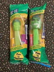 2 Retired Incredible Hulk Pez Dispensers 4.9 Stems China & Hungary MIB