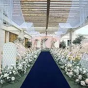 FUHSY Wedding Aisle Runner Navy Blue Aisle Runner 2FTx15FT Aisle Runner for Wedding Ceremony Outdoor Runway Carpet Outside Wedding Aisle Bridal Runner for Birthday Party Prom Events
