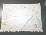 8 Piece Vintage WHITE Battenburg Lace Cotton Dining Placemats And Napkin Set.NEW