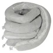 Absorbent Boom Gray 4 Pack 10 ft Universal Spill Sock Oil Water Cleanup 65 Gal