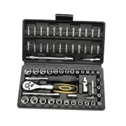 Socket Wrench Set, 62PCS" Ratcheting Wrench Set With 72 Tooth count 1/4