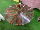 Clear Epoxy Resin Center Sofa Coffee Table Top Wooden Live Edge Walnut Kitchen