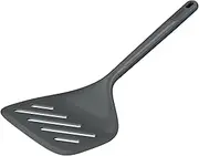 Zyliss X-Large Cooking Turner - Sustainable Wheat Straw & Nylon Non-Stick Frying & Cooking Spatula w/Heat-Resistant Silicone Head, Dishwasher Safe, 32.5cm x 14cm - Beluga Grey
