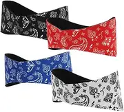 [ERINGOGO] 4pcs Adjustable Waterproof Swim Ear Headbands for Women Men Boys and Girls Neoprene Swimming Headband for Ears Protection