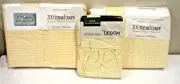 JC Penney Home Coll Percale Buttercup Gingham KING Sheet Set w/ KING Pillowcases