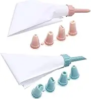 2Sets Reusable Piping Bags Cake Icing Cupcake Decorating Tools Easy Clean Flexible Design for Cakes Cookies Chocolates and Pies