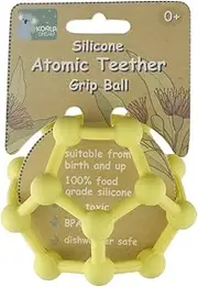 Koala Dream Silicone Atomic Teether Grip Ball - Yellow | BPA-Free, Sensory Toy, Easy to Hold