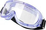 Roczential Safety Goggles Clear Lenses Anti-Fog Protective Goggles Wide Field of View Adjustable Chemical Splash Protective Eyewear Soft Lightweight Eyewear