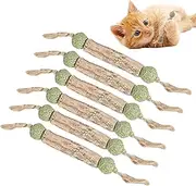 Cat Toys with Catnip, Cat Toys, 6X Interactive Scratcher Teaser Sticks for Indoor Play Hunting Chewing Entertainment