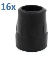 Walking Frame Rubber Feet 25mm (1") Heavy Duty Zimmer Frame Ferrules Tips 16 Pcs