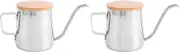 2X 250Ml Stainless Steel Teapot Drip Coffee Pot Long Narrow Spout Coffee Pot Gooseneck Kettle Hand Drip Kettle