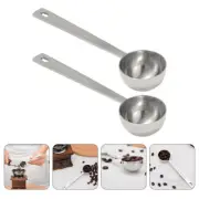 2 Pcs Measuring Spoon Coffee Measure Stainless Steel Spoons Scoop