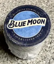 Blue Moon Bar Coaster 2-sided NEW Sealed 4” - Pack of 100 Bar Glass Mat Coasters