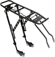 Oshhni Bike Cargo Rack,Aluminum Bracket, Bicycle Sturdy,Adjustable Luggage Shelf Bicycle Rear Cargo Rack for Road Bike